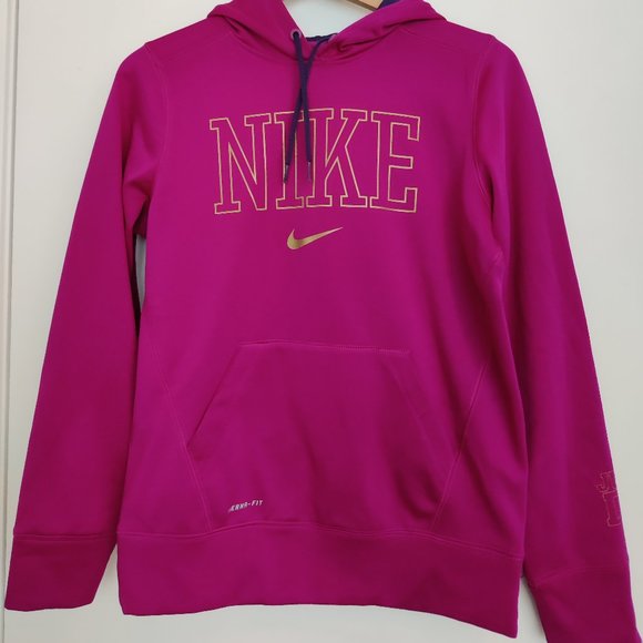 Nike Girls Hoodie Fushcia Size M (Kids' size) - Picture 1 of 4